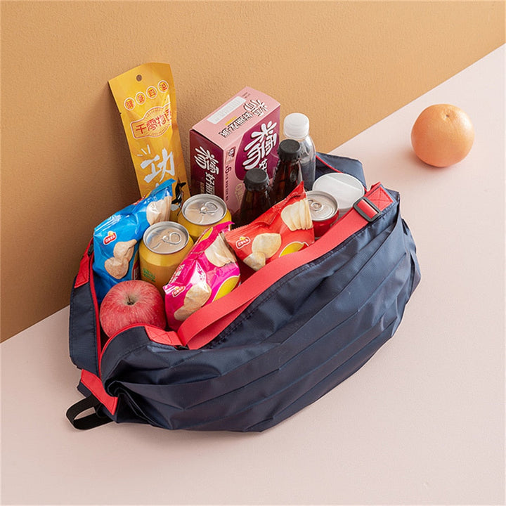 Large capacity unisex shopping bag, durable & reusable. Folds easily for travel or grocery runs.