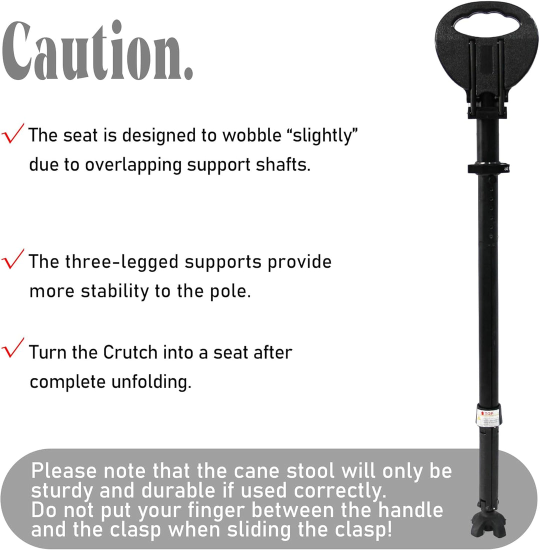 StepMate Foldable Walking Cane with Seat, essential mobility aid for active seniors