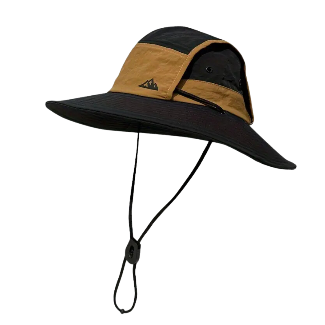 Outdoor UV protection sun hat with wide brim, packable and breathable for hot weather adventures