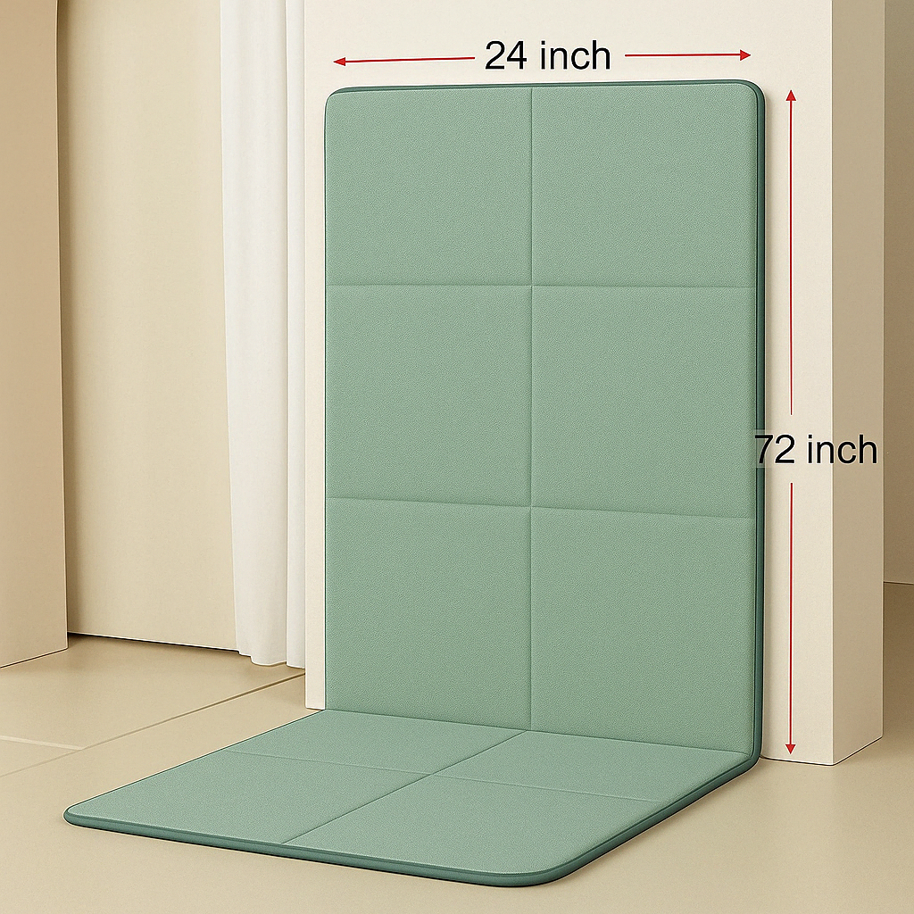 Premium thick TPE yoga mat, foldable & non-slip. Designed for unisex comfort & stability during any home gym workout.
