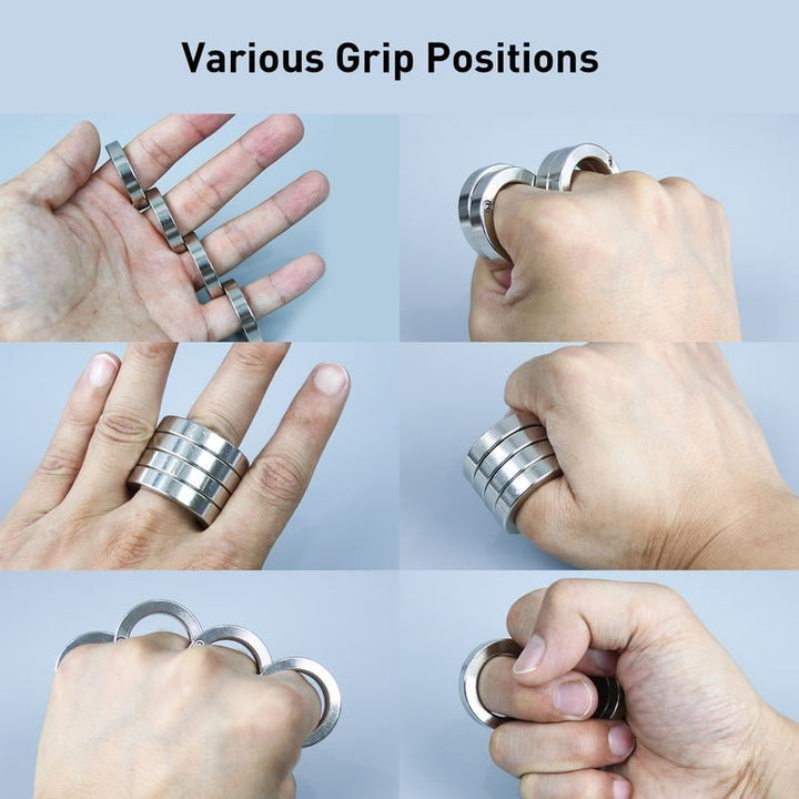 Foldable trigger ring for anxiety and stress relief, a four-finger fidget tool to enhance focus and promote calmness.
