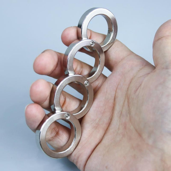 Ergonomic four-finger folding ring, a discreet anxiety stress relief fidget tool and focus aid for adults.