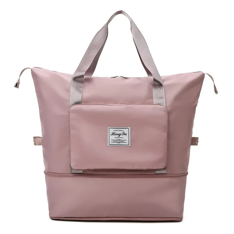 Versatile folding travel bag, perfect carry-on luggage for short trips, business, or sports activities.