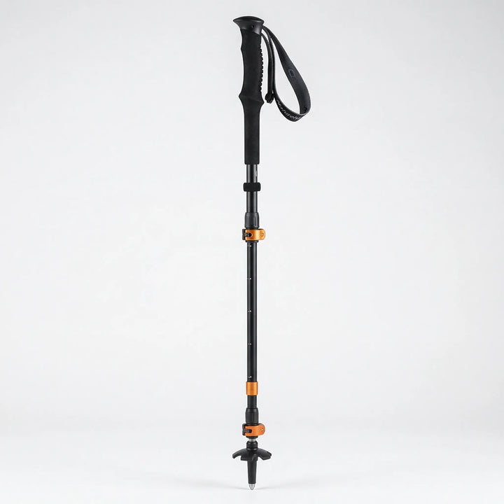 Compact folded trekking pole, ultralight & collapsible. Easy to pack for hiking, backpacking & travel adventures.