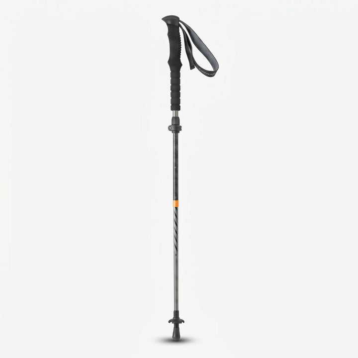 Durable tip & basket of a trekking pole, ready for diverse terrain on hiking trails & outdoor adventures.