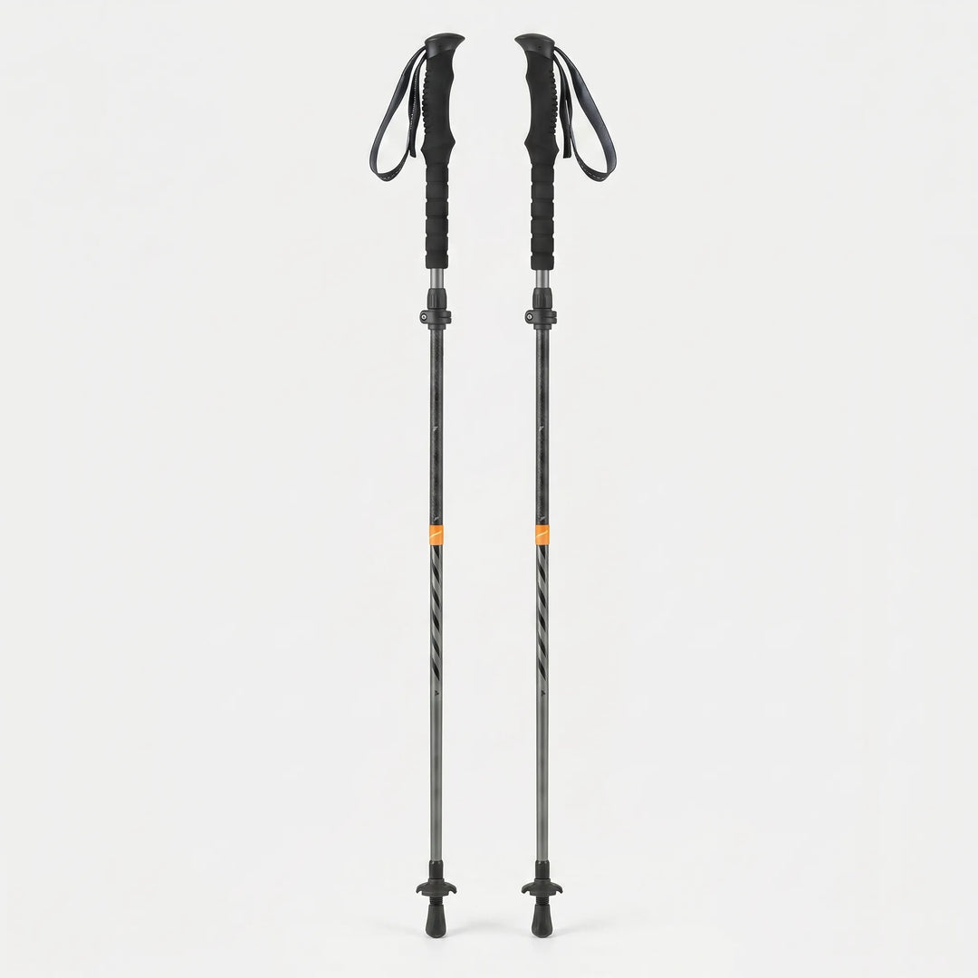 Ultralight aluminum folding trekking pole, compact & durable design for hiking, walking & outdoor adventures.