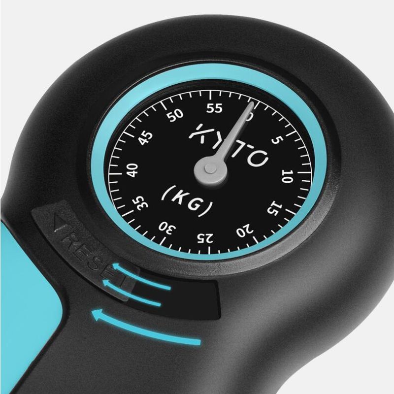 Modern ForceGrip with digital force display. Essential fitness equipment for hand, finger, and forearm development.