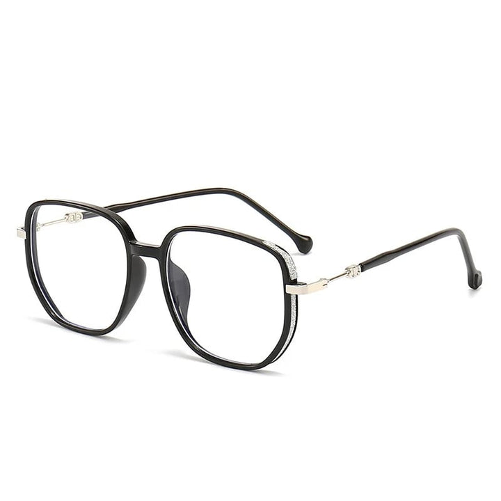 Lightweight unisex frameless anti-blue light glasses, ideal for extended screen time & reading.