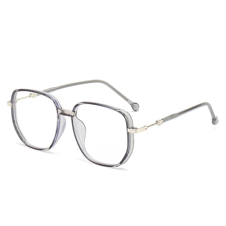 Digital eye protection: frameless anti-blue light reading glasses for reduced eye strain.