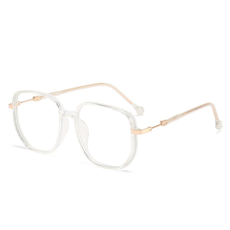 Sleek frameless blue light filter glasses, essential for comfortable reading and computer work.