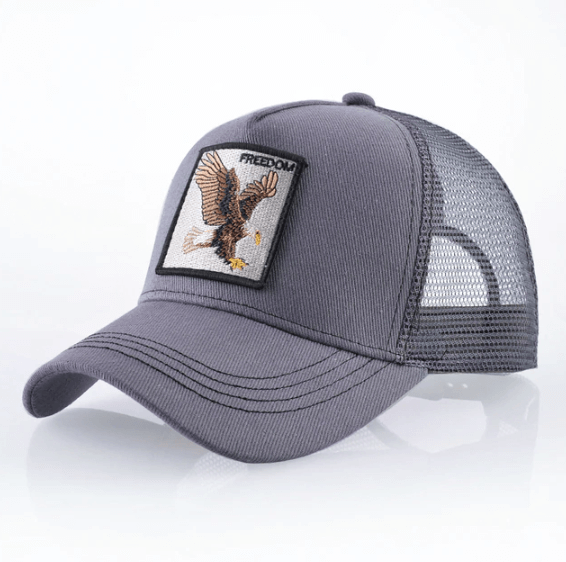 Freedom Eagle baseball cap, unisex and adjustable, perfect headwear for hiking, sports, or beach.
