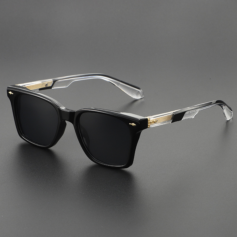 Unisex frosted square sunglasses with UV400 protection, perfect for stylish modern eyewear.