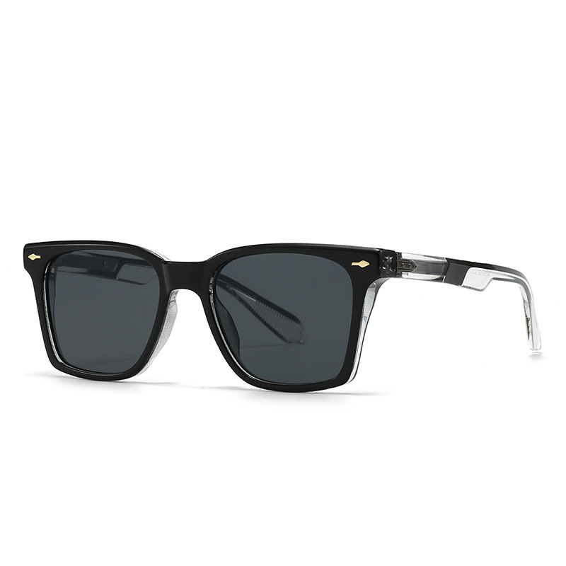 Stylish unisex frosted UV400 sunglasses, acetate frame in a contemporary square design.