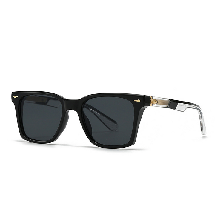 Premium frosted acetate unisex sunglasses with full UV400 protection in a chic square shape.