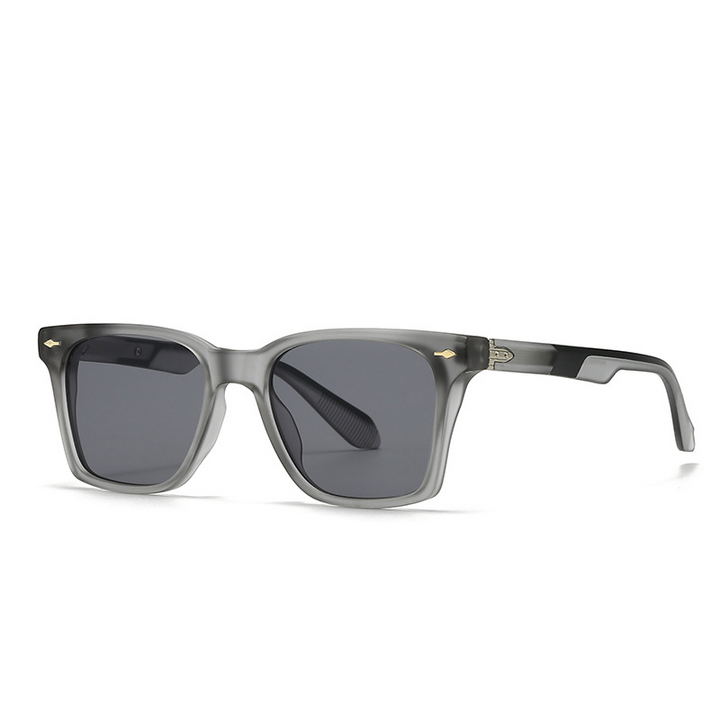Eye-catching frosted square sunglasses, unisex, with UV400 protection for stylish eye care.