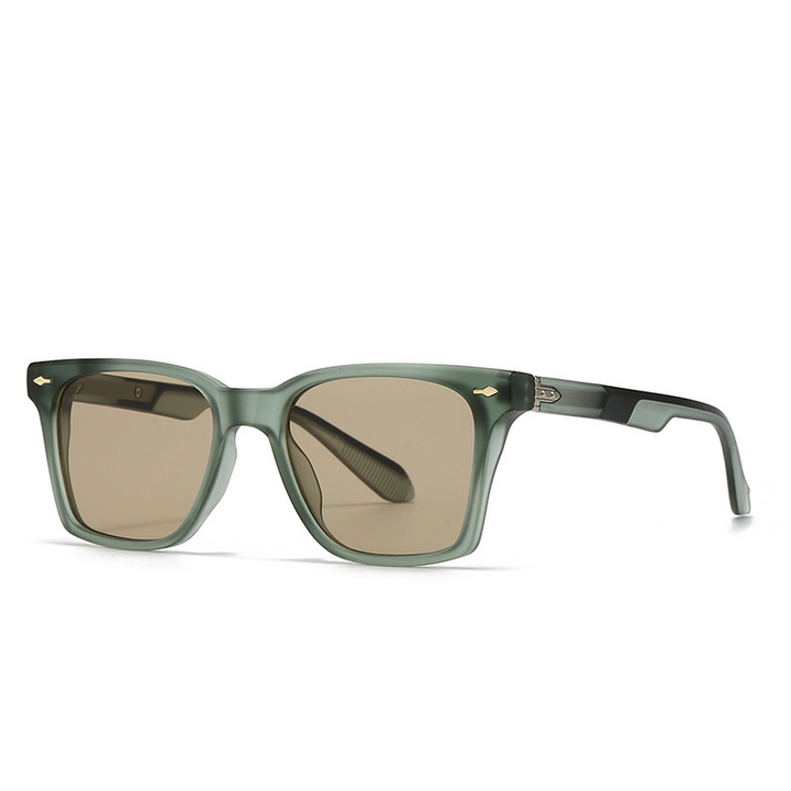 Modern square frosted shades, unisex, providing superior UV400 eye protection and style.