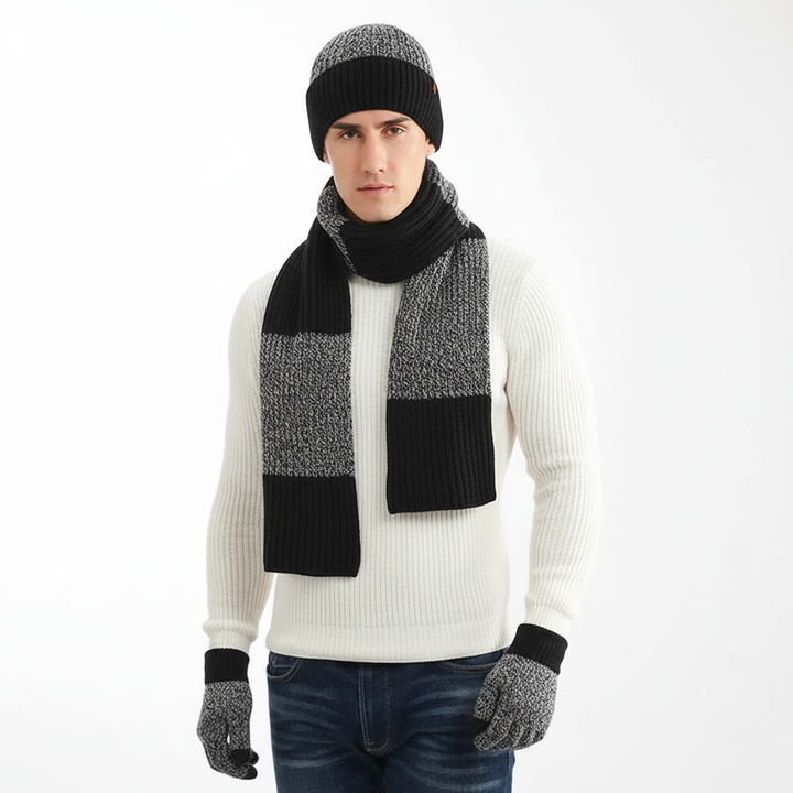 Unisex knitted winter gloves from the Frostique wool blend set, providing warmth and comfort in cold weather.