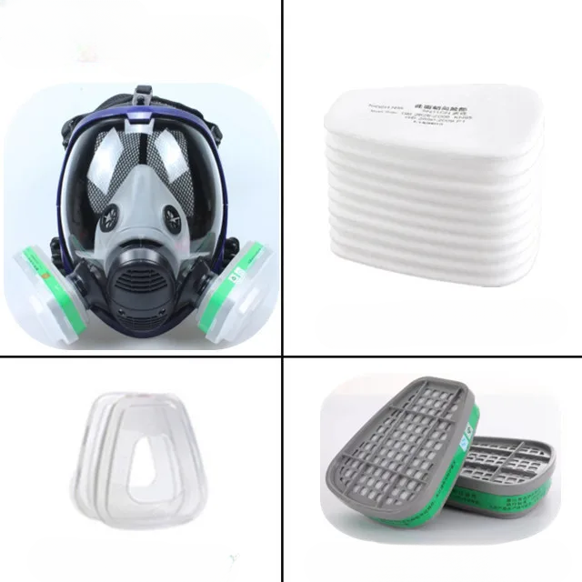 Reliable full face respirator mask with anti-fog lens for painters & welders
