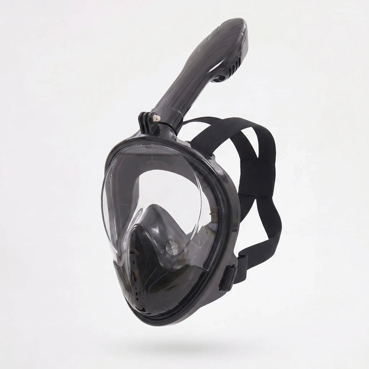 Easy-to-wear full-face diving mask for panoramic underwater views, perfect for all water sports enthusiasts.