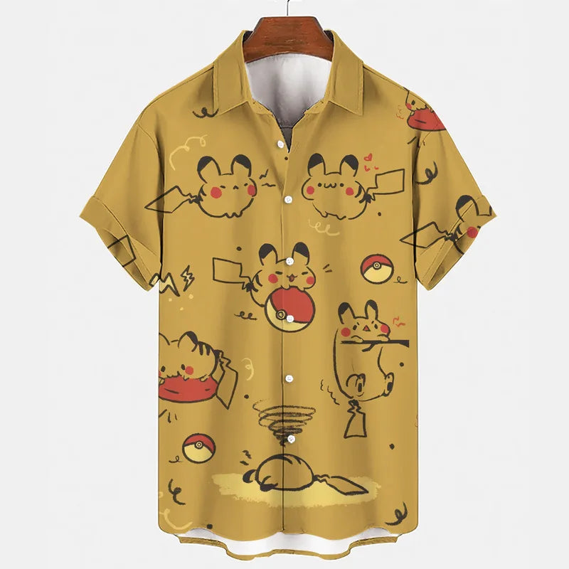 Unisex Gengar & Snorlax short sleeve t-shirt and shorts, comfy summer loungewear
