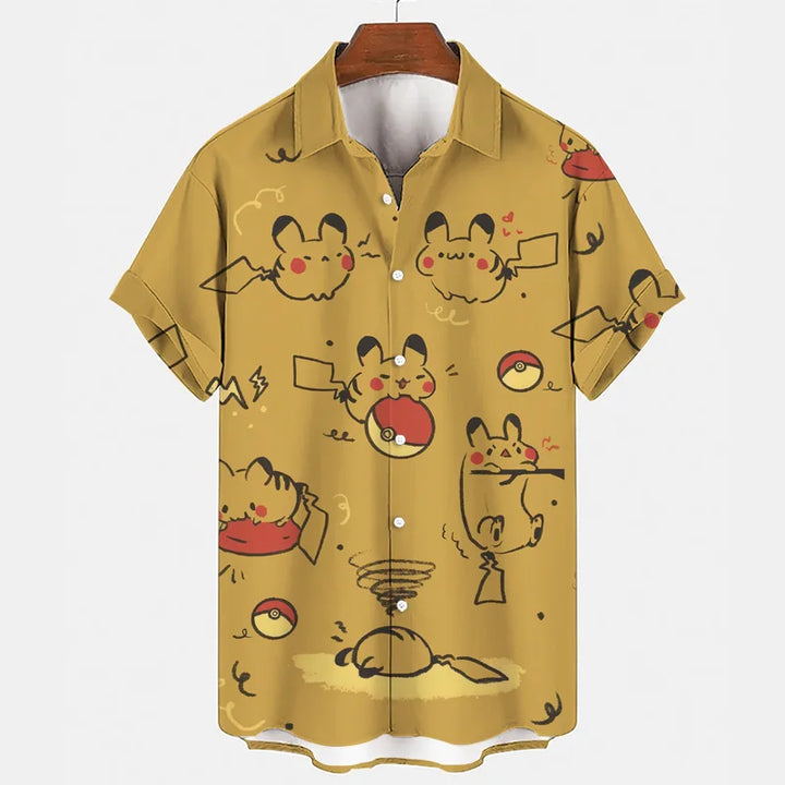 Unisex Gengar & Snorlax short sleeve t-shirt and shorts, comfy summer loungewear