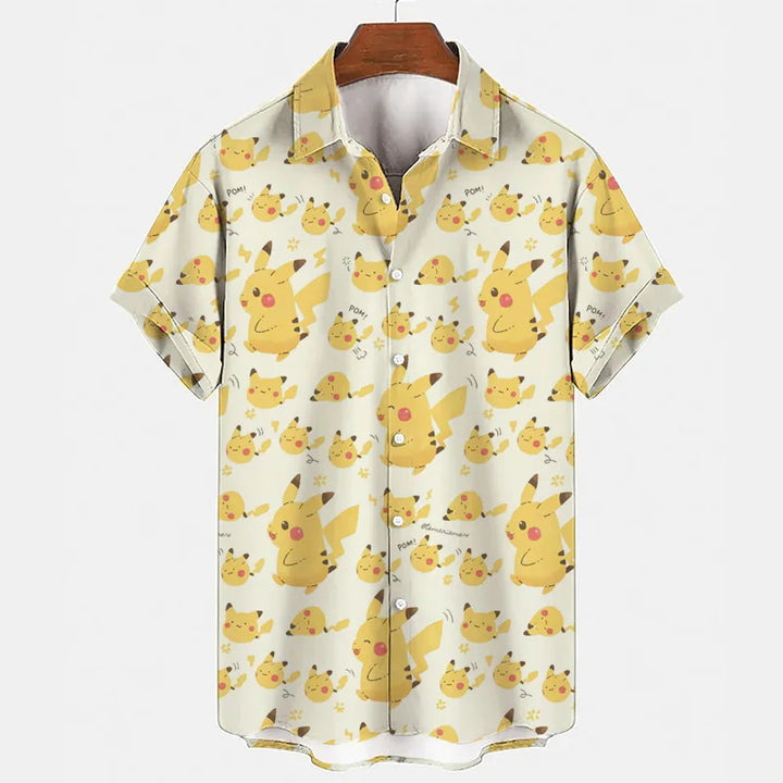 Unisex Gengar & Snorlax character print summer set, lightweight and breathable pajamas