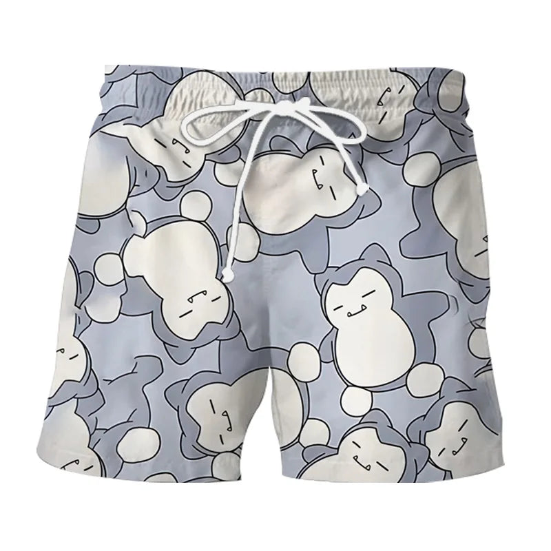 Gengar & Snorlax character print sleepwear, a fun and cozy unisex summer lounge set