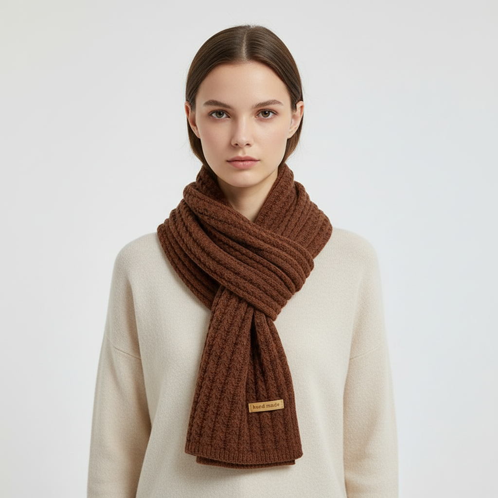 Unisex winter scarf with abstract geometric pattern, a soft and warm fashion statement