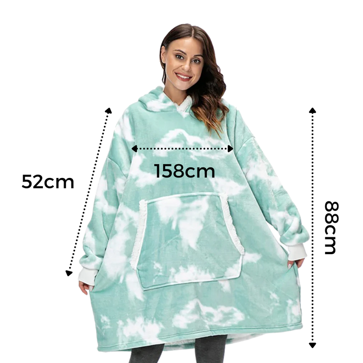 Ultimate warmth blanket hoodie, unisex gift, soft and comfy, with practical pockets.