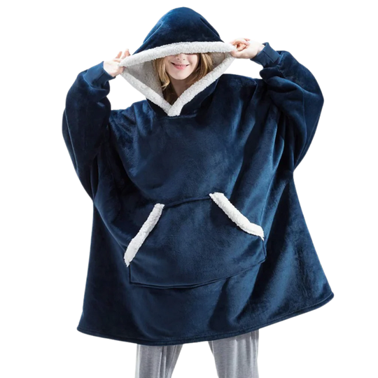 Soft unisex wearable blanket hoodie with pockets, ultimate comfort & warmth for relaxing.
