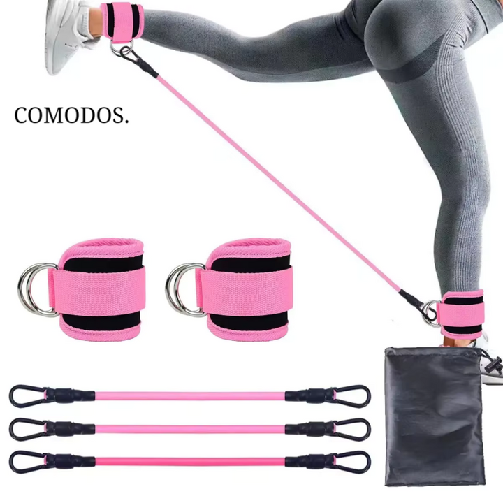 Glute resistance bands set for powerful leg workouts. Portable and durable exercise bands for any gym.