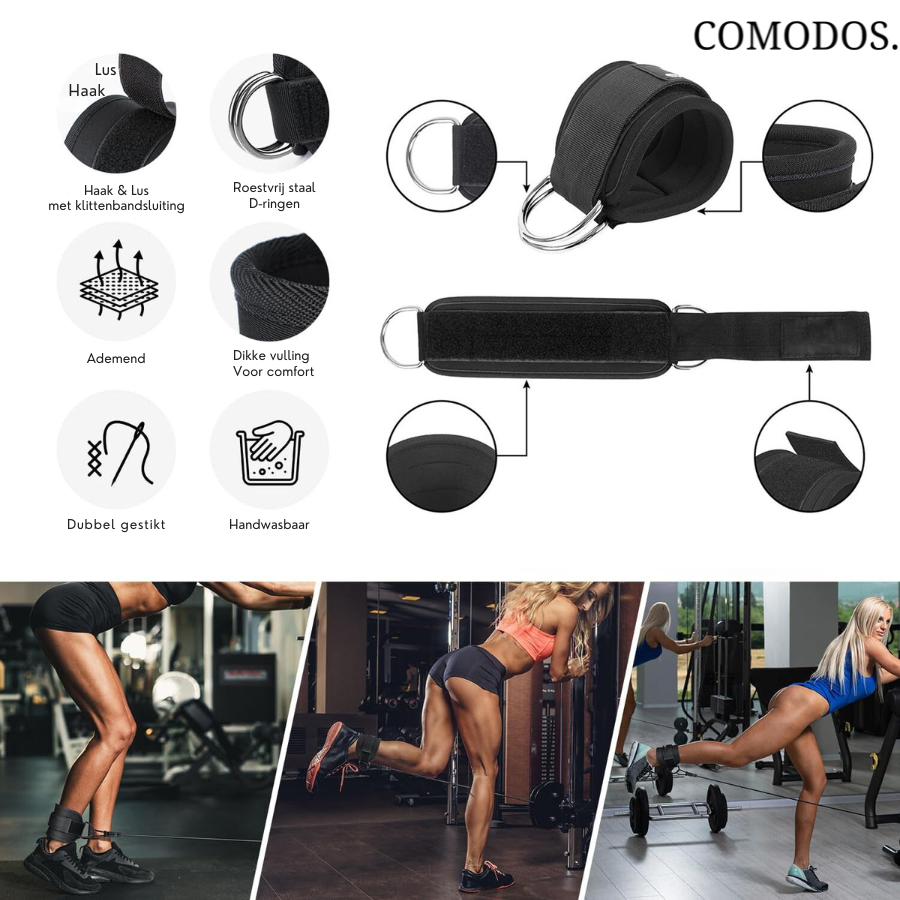 Effective resistance bands for powerful glute & leg strength training. Must-have home gym fitness equipment.