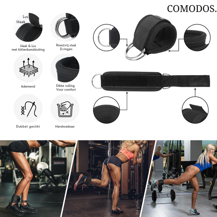 Effective resistance bands for powerful glute & leg strength training. Must-have home gym fitness equipment.