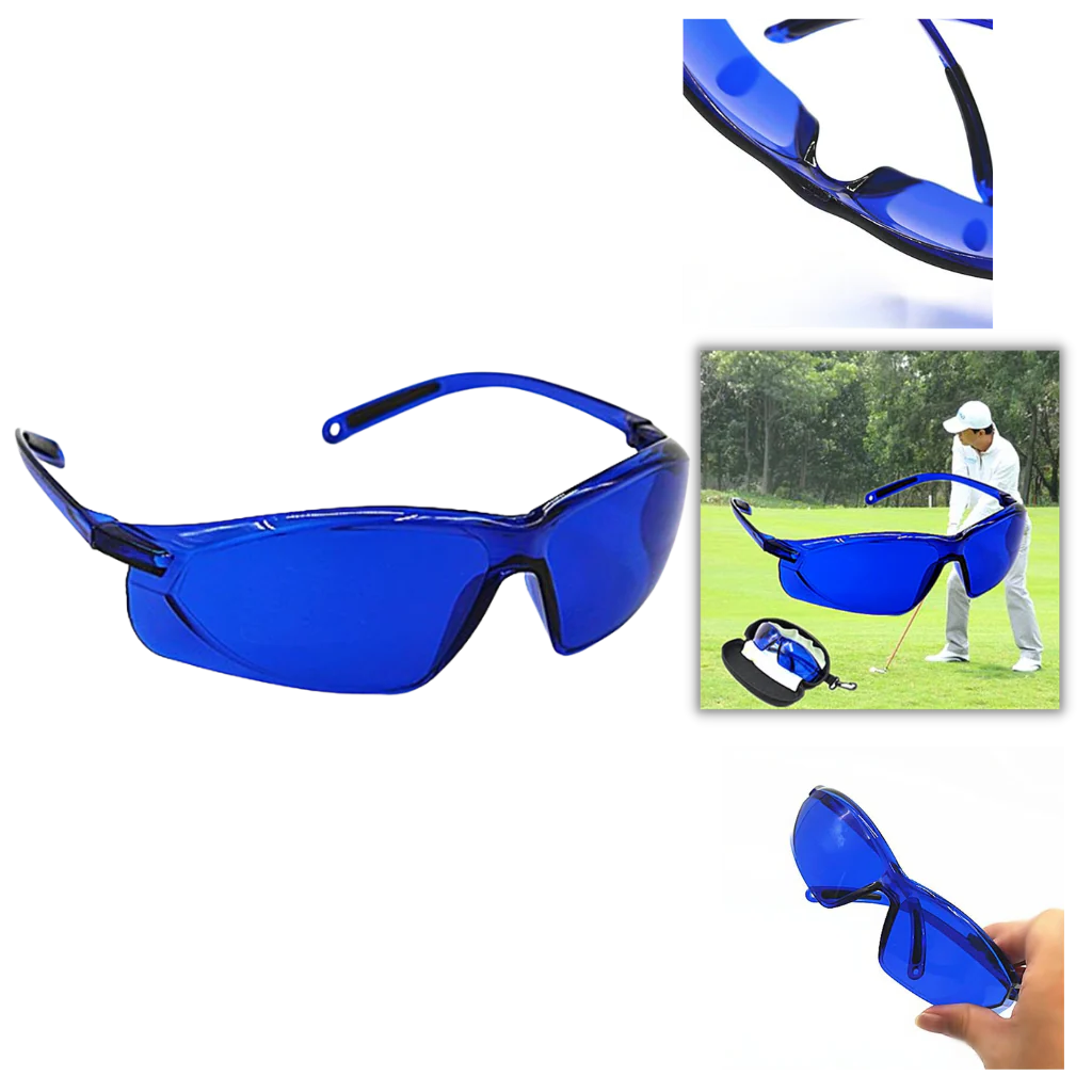 Unisex Golf Ball Finder Glasses with UV protection. Quickly spot lost golf balls on the course. Essential golf eyewear.