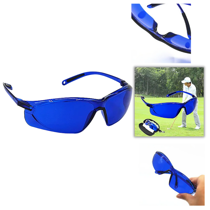 Unisex Golf Ball Finder Glasses with UV protection. Quickly spot lost golf balls on the course. Essential golf eyewear.