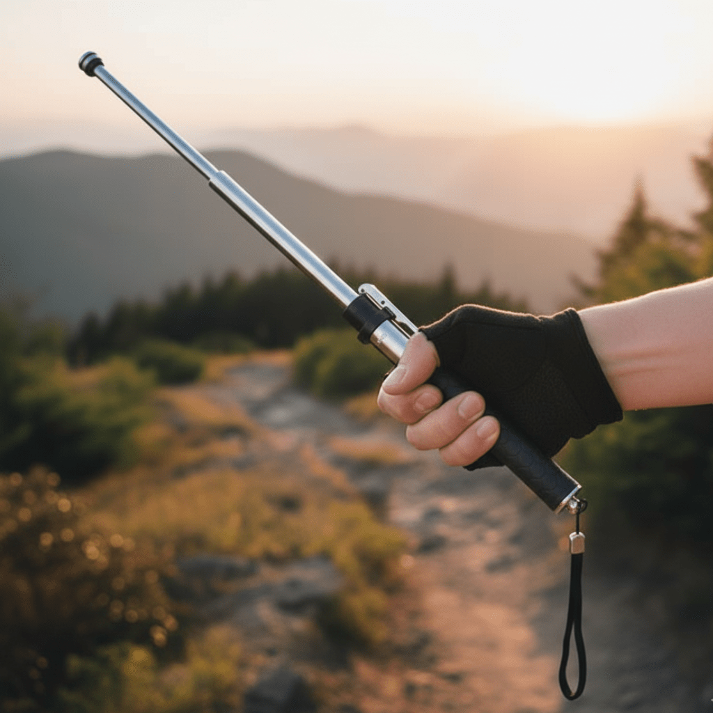 Unisex Guardian Trek Stick for dependable hiking support & stability on trails.