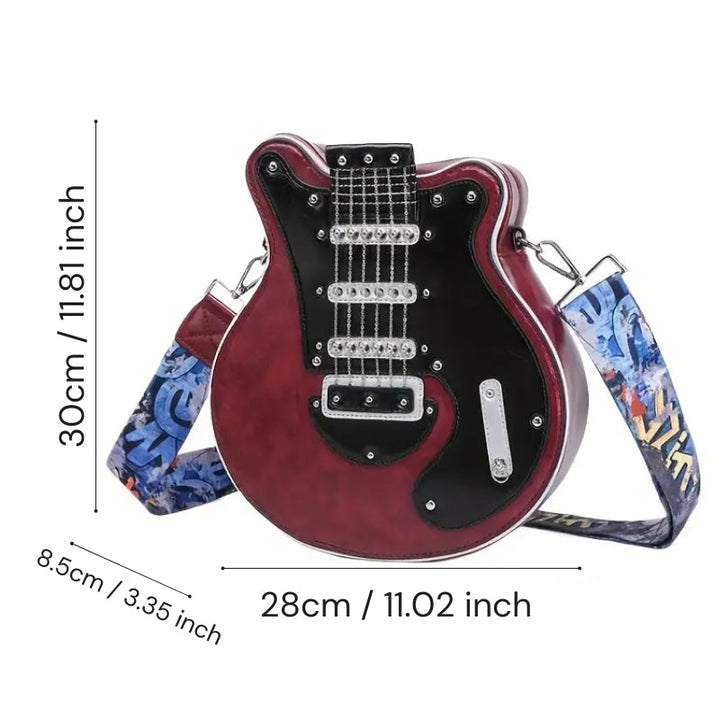 Music lover's guitar shoulder bag, a stylish and practical statement piece.