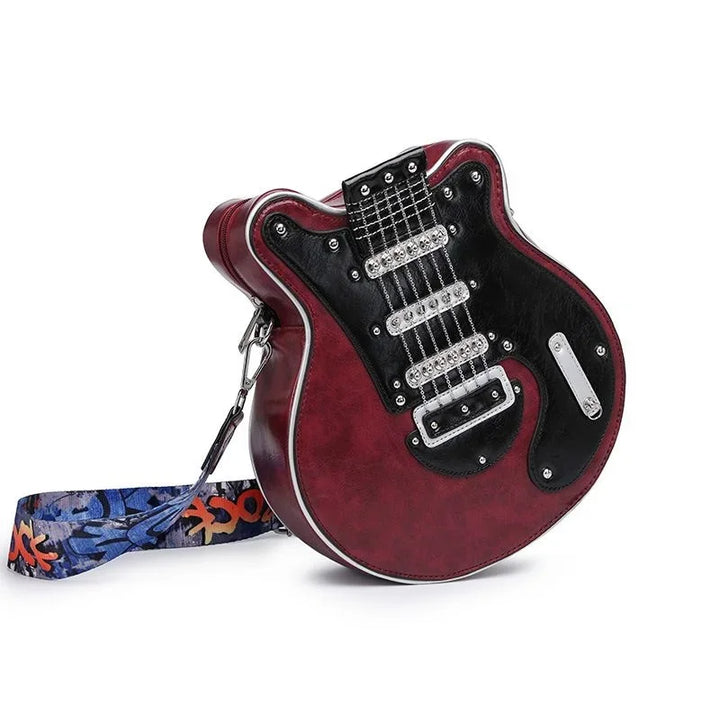 Crossbody guitar bag, versatile and edgy for unisex style.