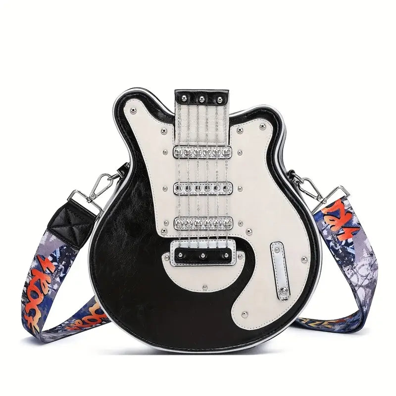 Unisex rock style guitar bag, practical shoulder carry for everyday use.