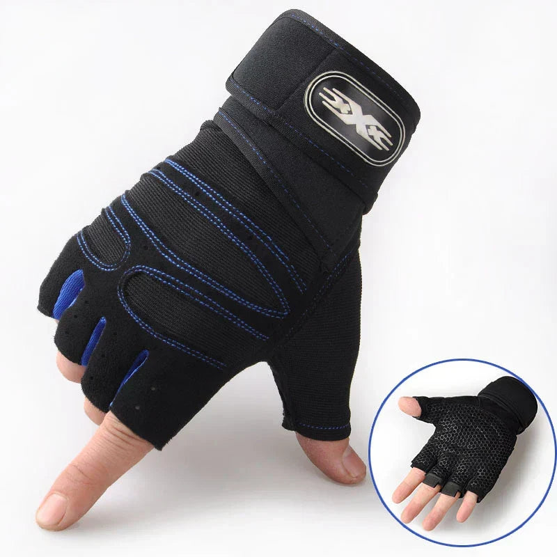 Women's training gloves with robust wrist support for injury prevention.