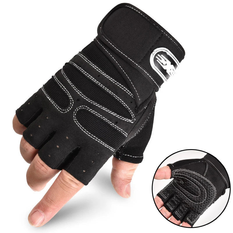 Breathable activewear gloves, shock-resistant, with essential wrist stabilization.
