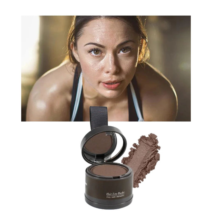 Hairline concealer powder for a natural finish, instantly thickening sparse areas.