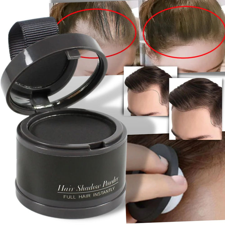 Root touch-up hair powder, waterproof formula for fuller hair & natural coverage.