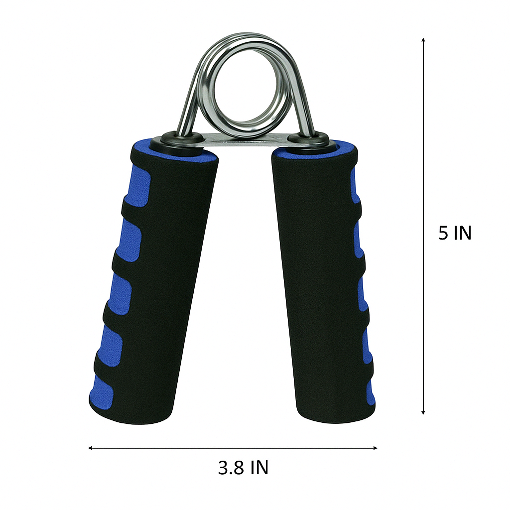 Unisex hand trainer for athletes and therapy patients, providing grip strength and carpal tunnel relief.