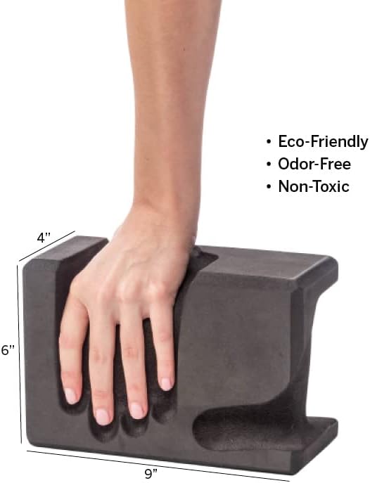 Unisex yoga blocks, hand-shaped 2-pack, offering superior grip & wrist alignment for all fitness levels.