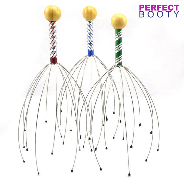 Portable head massager tool for wellness, deep relaxation & stress relief. Easy-to-use scalp massage.