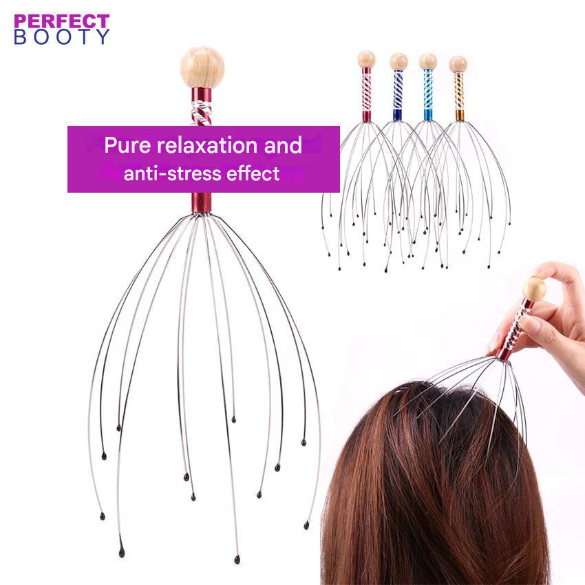 RelaxTingle handheld scalp massager delivers tingling sensation for stress relief & deep relaxation.