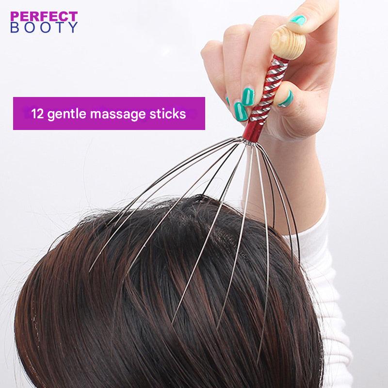 Ergonomic unisex head massager for optimal scalp stimulation & stress relief. Perfect relaxation tool.