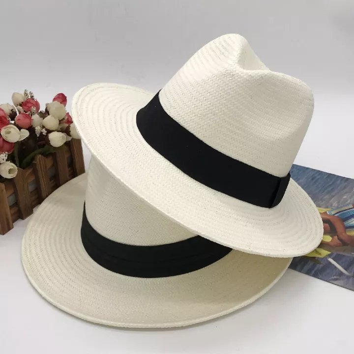Enzo natural cotton Panama hat, wide brim for sun protection, unisex design