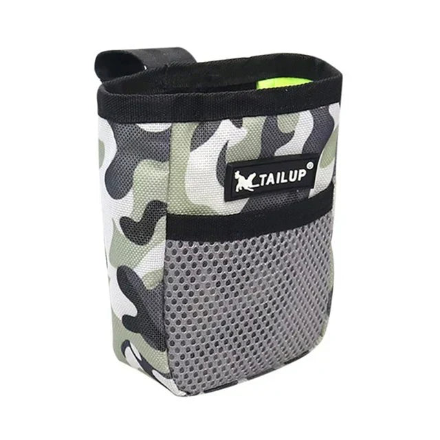 Durable gray & black pet training fanny pack, designed for convenient hands-free dog training.